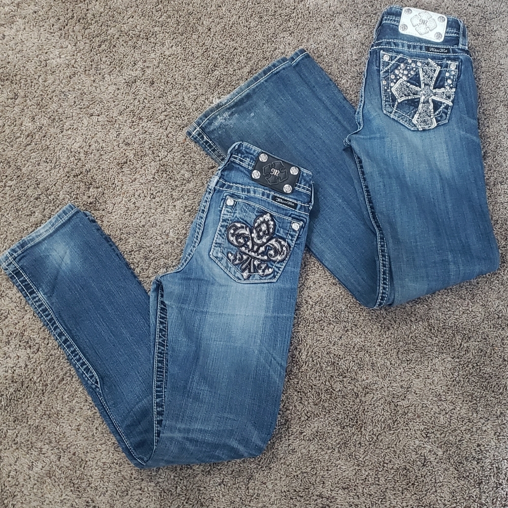2 PAIRS of Miss Me youth jeans